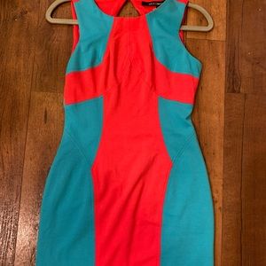 Blue & red dress, size M, NWT